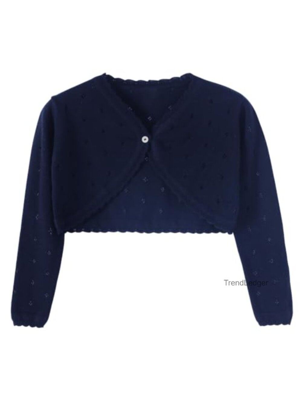 Girls Cotton Cardigan Shrug Cropped Bolero Sweater Long Sleeve